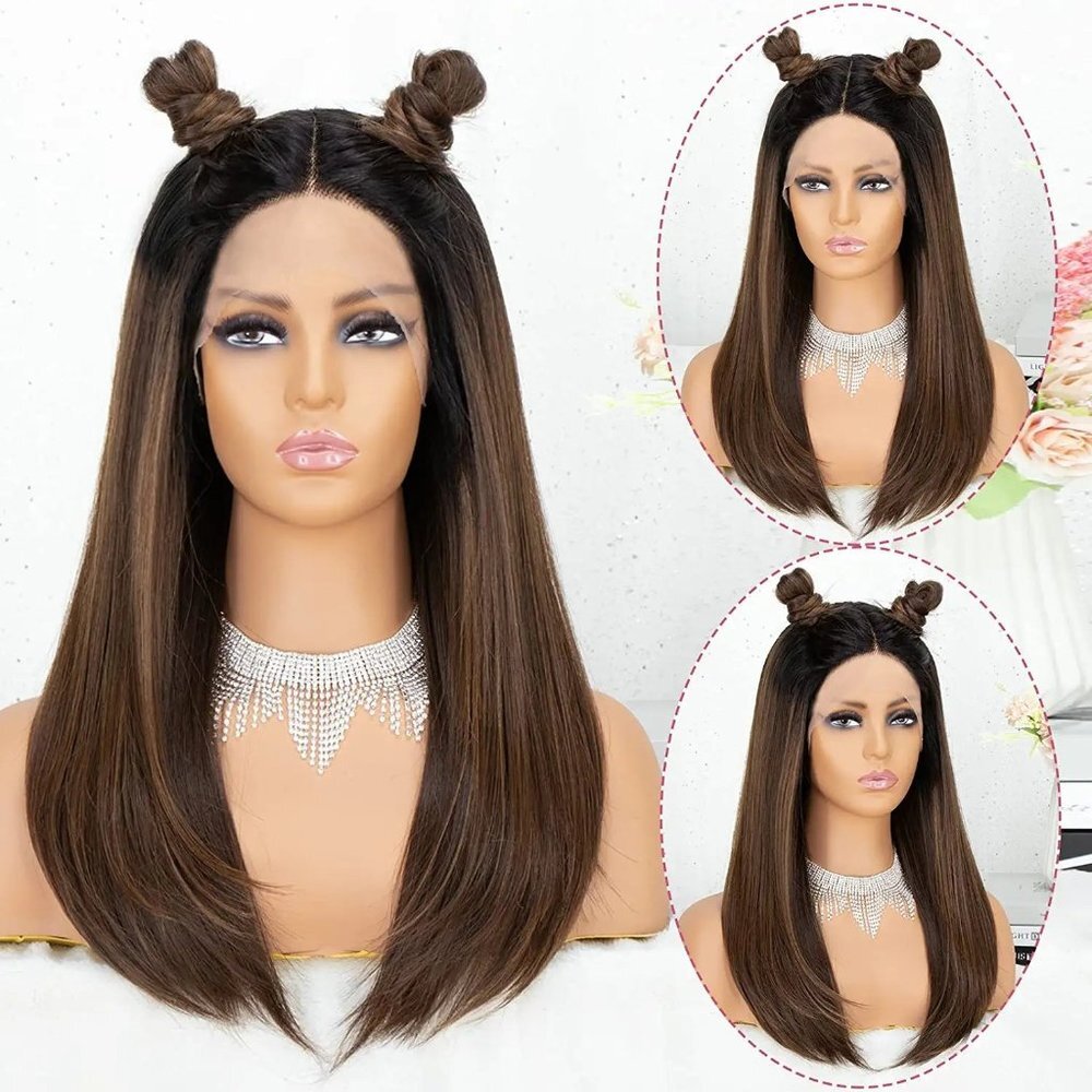 Brown- Black Lace Front Wigs